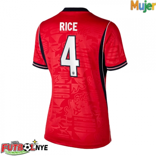 Camiseta Inglaterra Declan Rice #4 Visitante Equipación para mujer Mundial 2026 manga corta